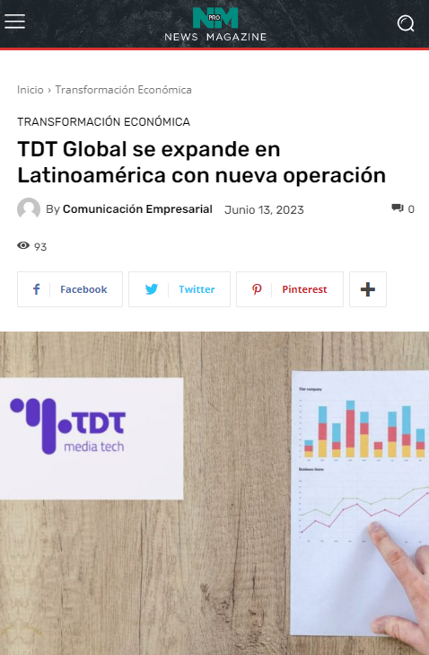 article ccreativa.com.pe tdt-global-se-expande-en-latinoamerica-con-nueva-operacion