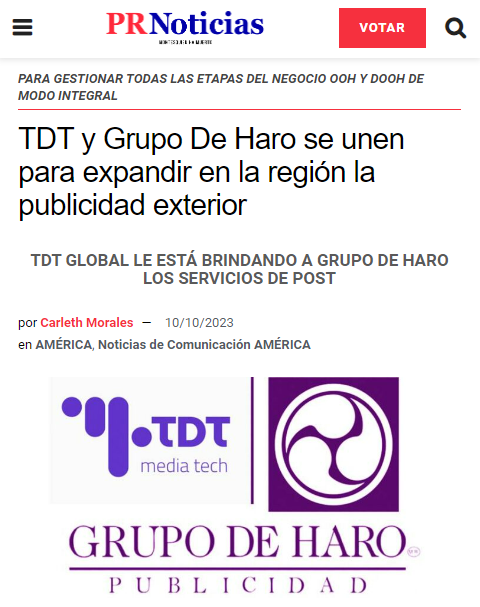 article prnoticias.com tdt-y-grupo-de-haro-se-unen-para-expandir-en-la-region-la-publicidad-exterior
