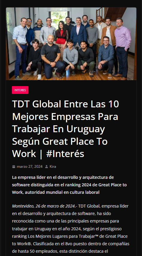 article geekandlife tdt-global-entre-las-10-mejores-empresas-para-trabajar-en-uruguay-segun-great-place-to-work-interes